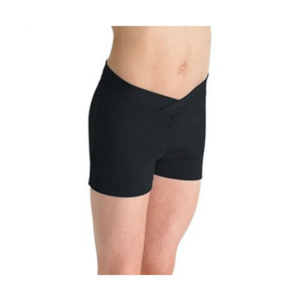 Bloch Adult's Black Meryl V Front Shorts (R2714)