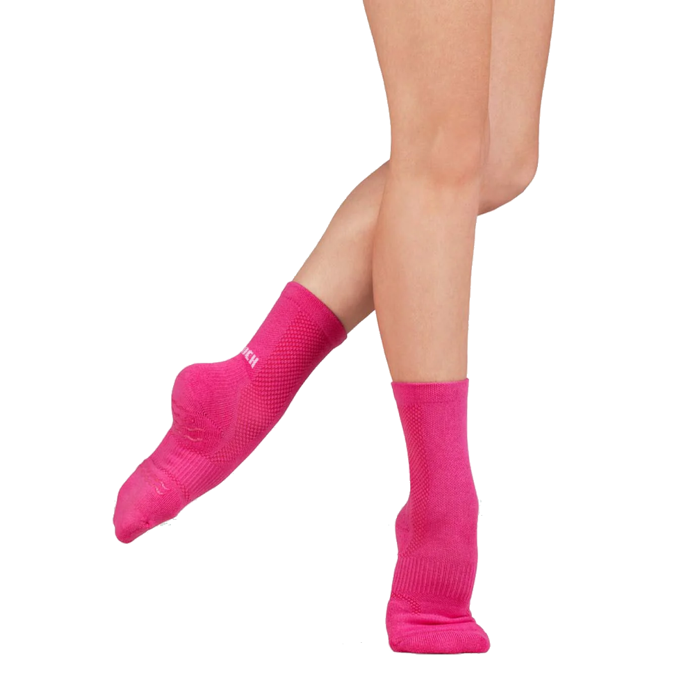 Blochsox Hot Pink Crew Length Dance Socks